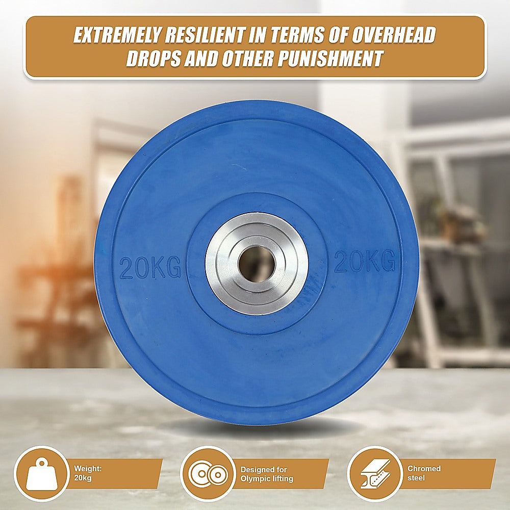 20KG PRO Olympic Rubber Bumper Weight Plate V63-783795