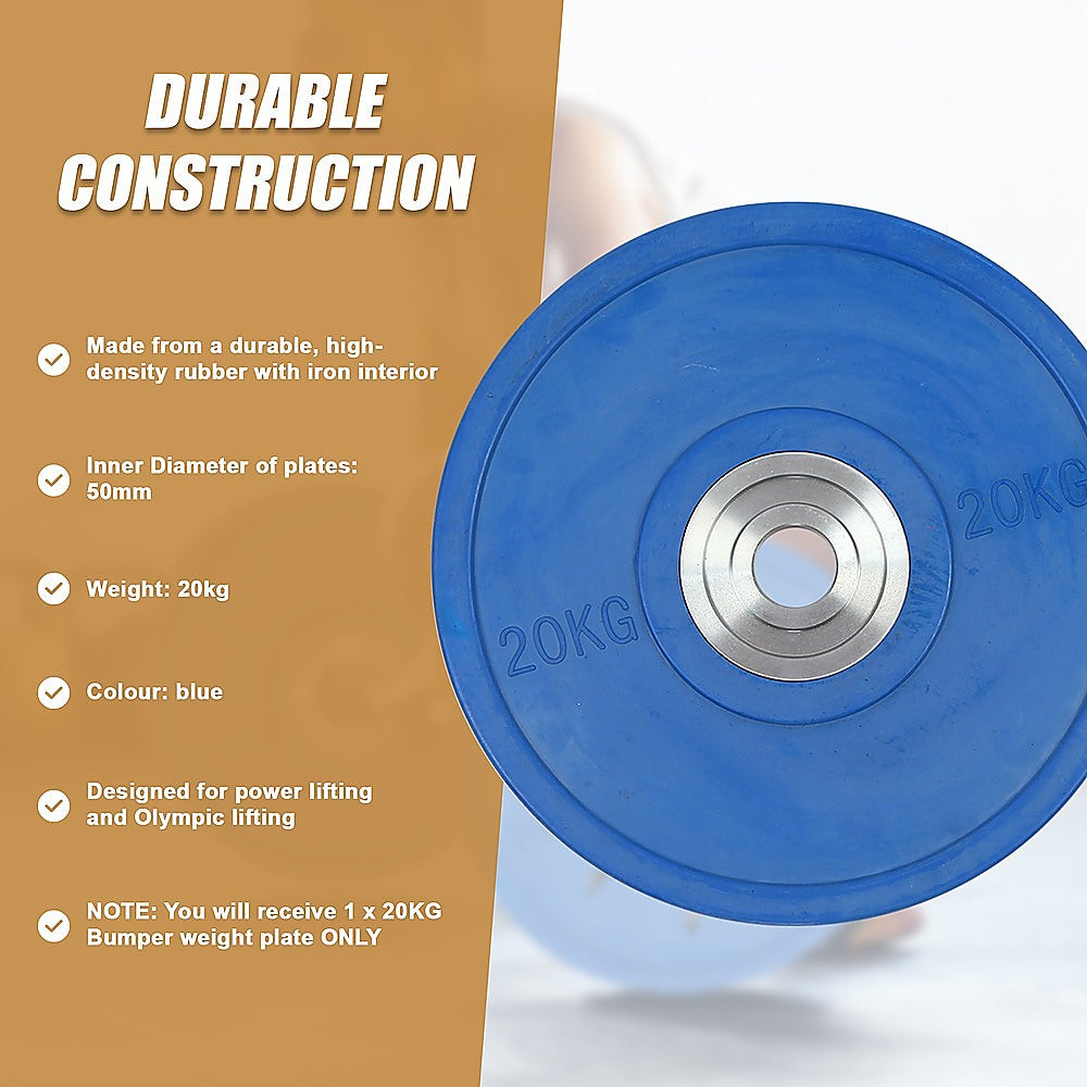 20KG PRO Olympic Rubber Bumper Weight Plate V63-783795