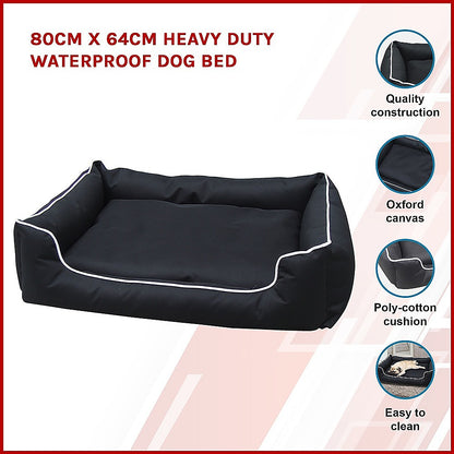 80cm x 64cm Heavy Duty Waterproof Dog Bed V63-784215