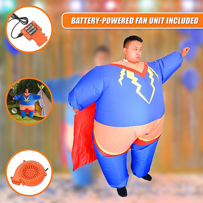 Super Hero Fancy Dress Inflatable Suit - Fan Operated Costume V63-784285