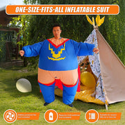 Super Hero Fancy Dress Inflatable Suit - Fan Operated Costume V63-784285