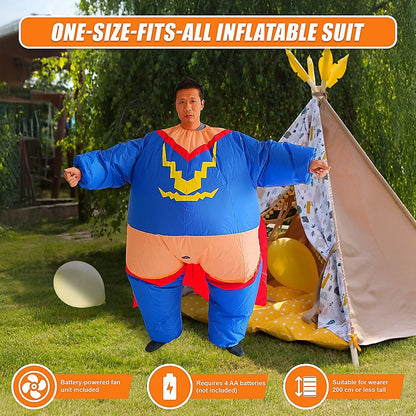 Super Hero Fancy Dress Inflatable Suit - Fan Operated Costume V63-784285
