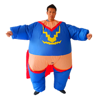 Super Hero Fancy Dress Inflatable Suit - Fan Operated Costume V63-784285
