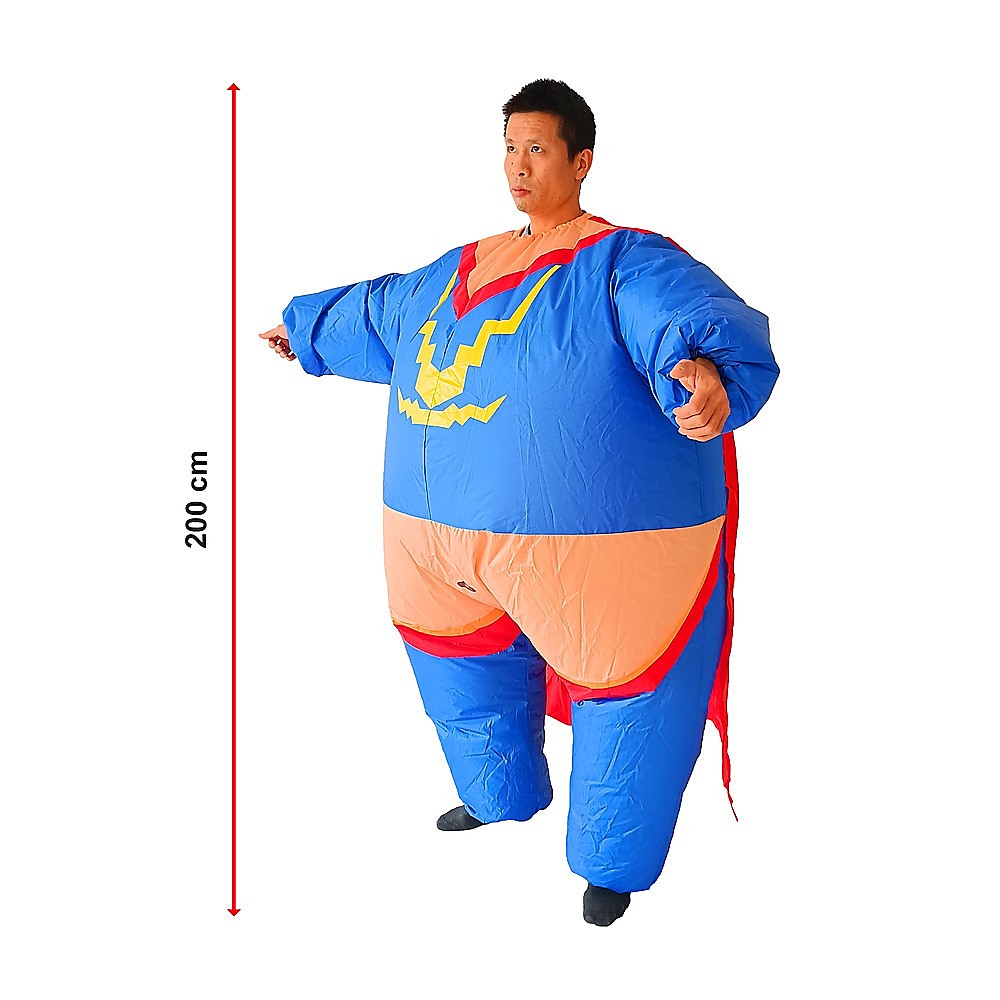 Super Hero Fancy Dress Inflatable Suit - Fan Operated Costume V63-784285