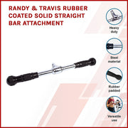 Randy & Travis Rubber Coated Solid Straight Bar Attachment for Cable Machines V63-784745