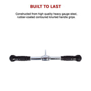 Randy & Travis Rubber Coated Solid Straight Bar Attachment for Cable Machines V63-784745