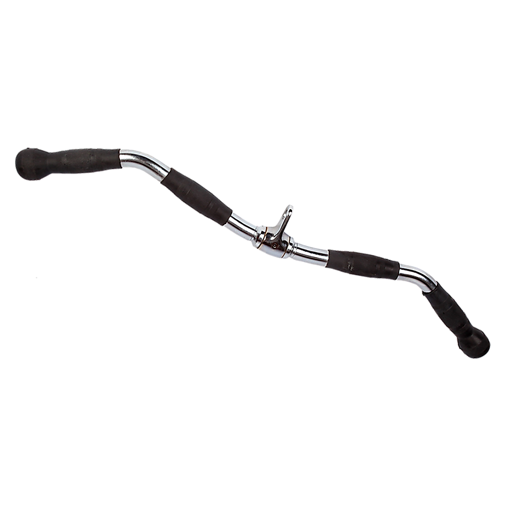 Randy & Travis Rubber-Coated Revolving Curl Row Bar Attachment for Gyms V63-784795