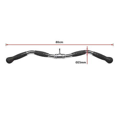 Randy & Travis Rubber-Coated Revolving Curl Row Bar Attachment for Gyms V63-784795