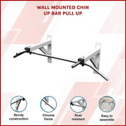 Wall Mounted Chin Up Pull Up Bar - Heavy Duty Home Gym Strength Training V63-784845
