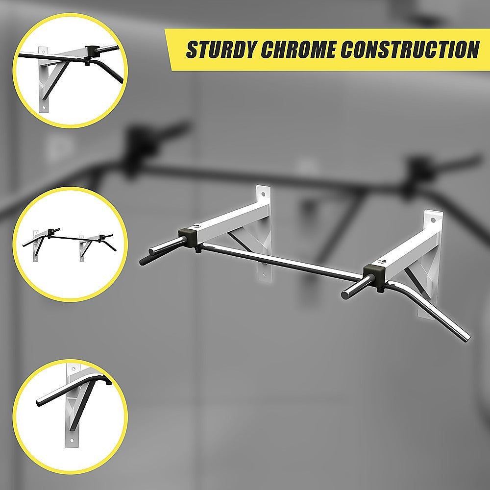 Wall Mounted Chin Up Pull Up Bar - Heavy Duty Home Gym Strength Training V63-784845
