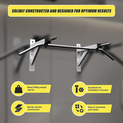 Wall Mounted Chin Up Pull Up Bar - Heavy Duty Home Gym Strength Training V63-784845
