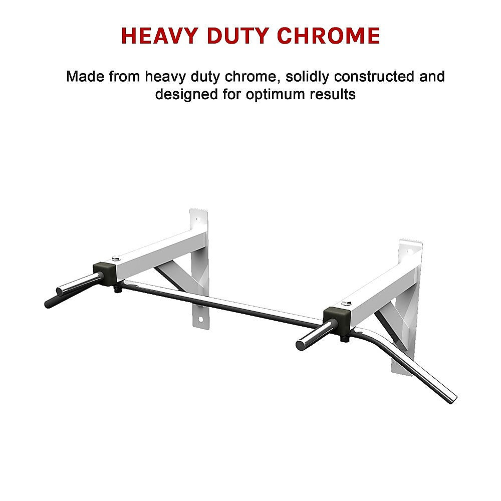 Wall Mounted Chin Up Pull Up Bar - Heavy Duty Home Gym Strength Training V63-784845