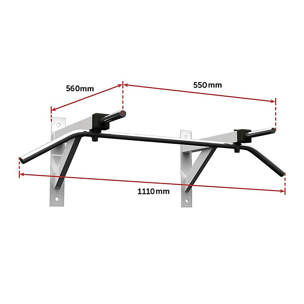 Wall Mounted Chin Up Pull Up Bar - Heavy Duty Home Gym Strength Training V63-784845