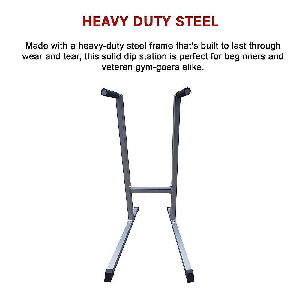 Solid Dip Station Power Tower for Home Gym Strength Training Upper Body Workouts V63-784855