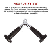 Randy & Travis Rubber-Coated Tricep Pushdown Bar Attachment V63-784865