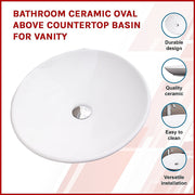 Bathroom Ceramic Oval Above Countertop Basin for Vanity V63-784985