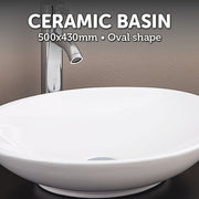 Bathroom Ceramic Oval Above Countertop Basin for Vanity V63-784985