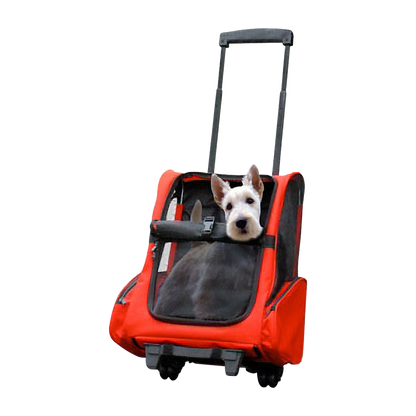 Dog Pet Safety Transport Carrier Backpack Trolley V63-793955