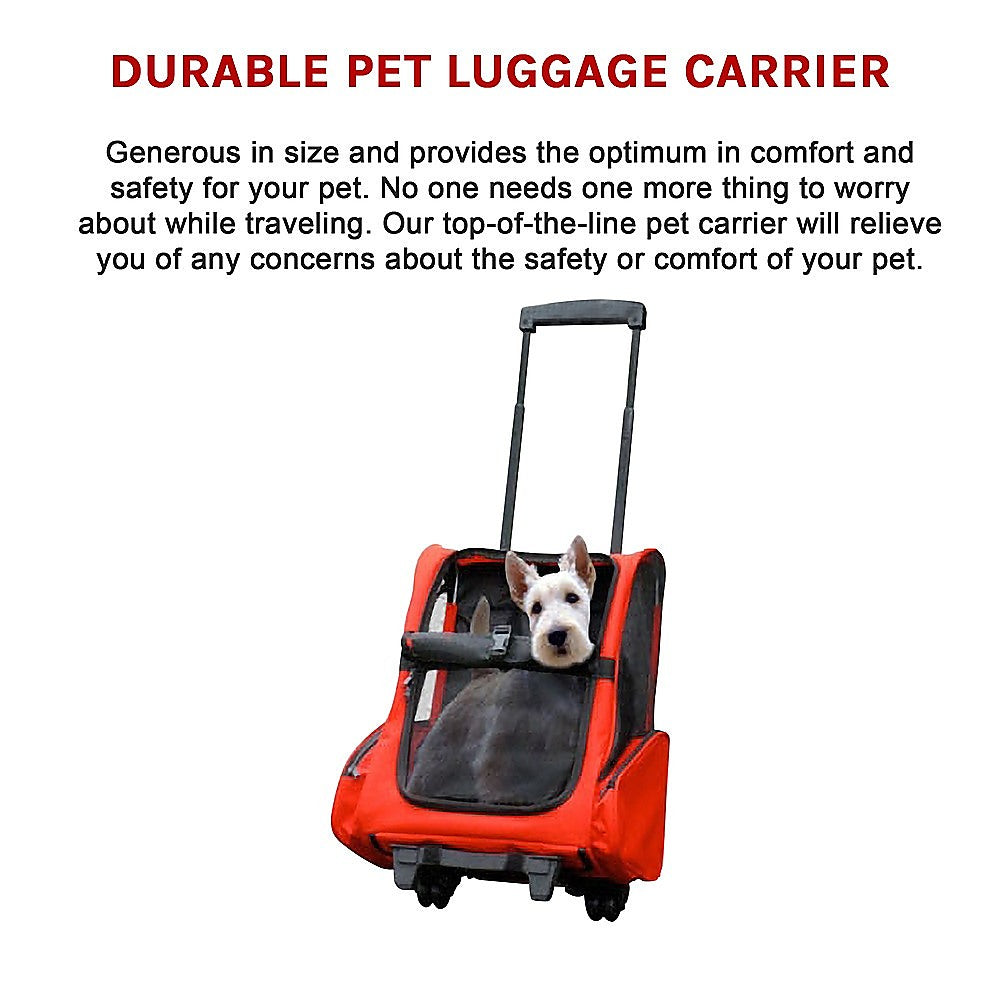 Dog Pet Safety Transport Carrier Backpack Trolley V63-793955
