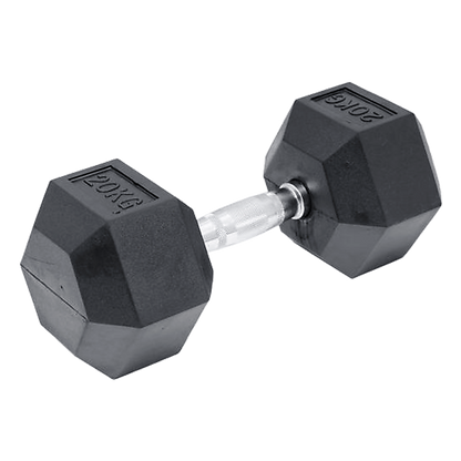 20KG Commercial Rubber Hex Dumbbell Gym Weight V63-794115