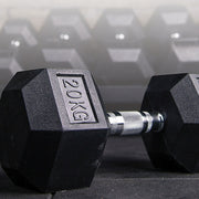 20KG Commercial Rubber Hex Dumbbell Gym Weight V63-794115