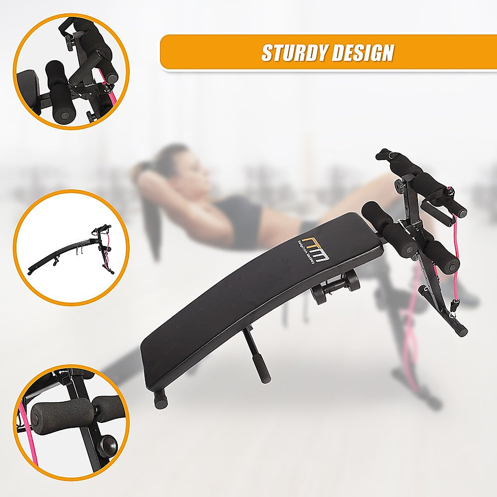 Foldable Incline Sit Up Bench for Home Gym Ab Workout Training V63-798677