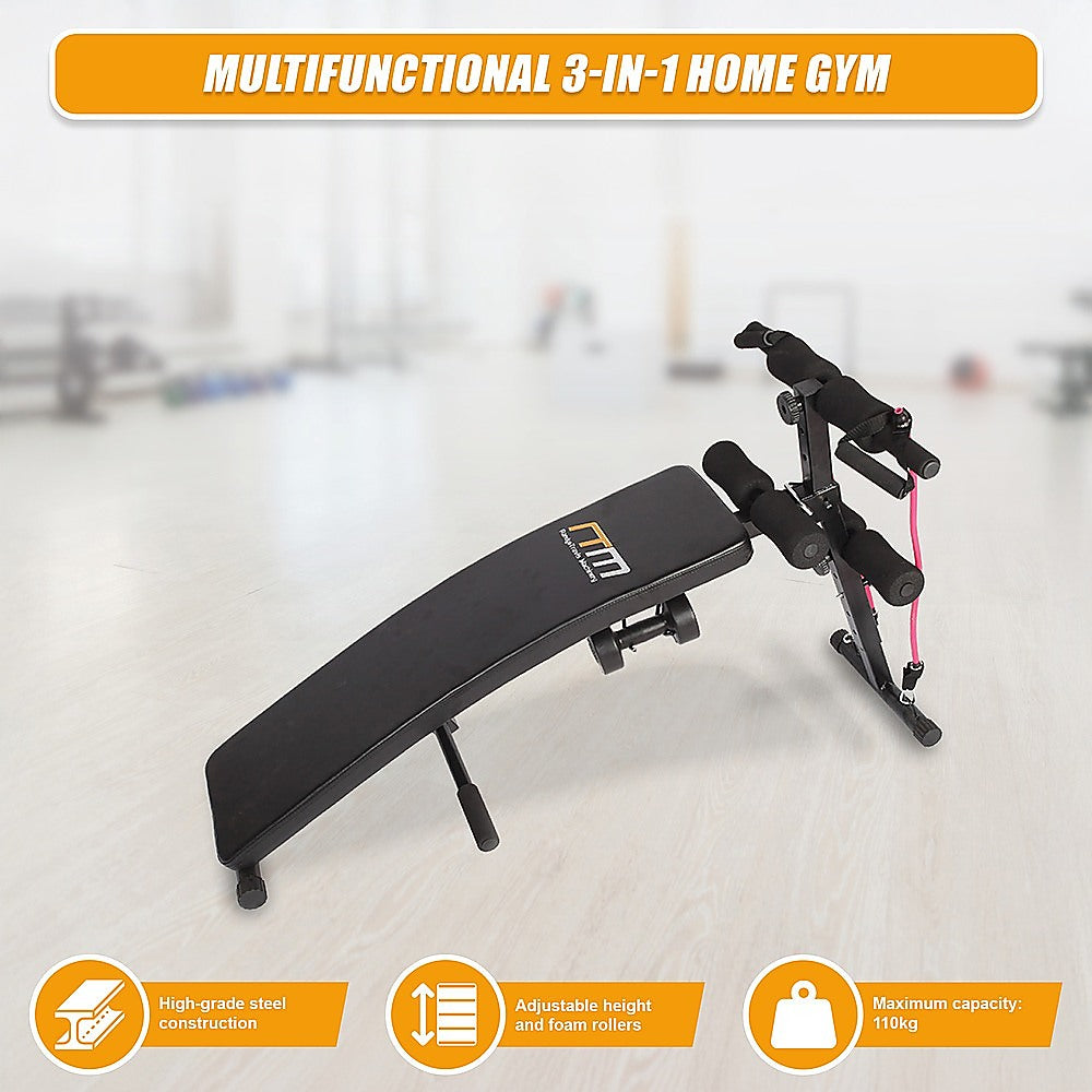 Foldable Incline Sit Up Bench for Home Gym Ab Workout Training V63-798677