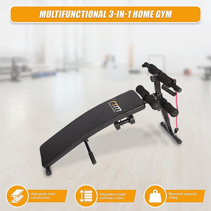 Foldable Incline Sit Up Bench for Home Gym Ab Workout Training V63-798677