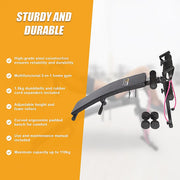 Foldable Incline Sit Up Bench for Home Gym Ab Workout Training V63-798677