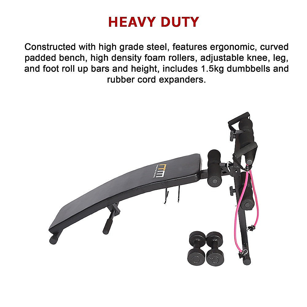 Foldable Incline Sit Up Bench for Home Gym Ab Workout Training V63-798677