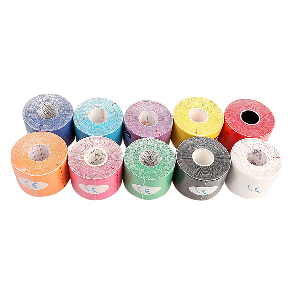 10 Rolls Muscle & Injury Kinesiology Sports Tape 5m x 5cm - Waterproof Support V63-798697