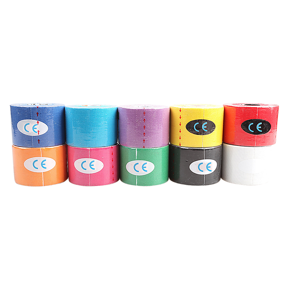 10 Rolls Muscle & Injury Kinesiology Sports Tape 5m x 5cm - Waterproof Support V63-798697
