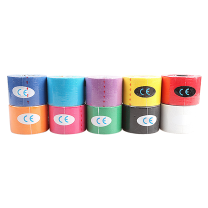 10 Rolls Muscle & Injury Kinesiology Sports Tape 5m x 5cm - Waterproof Support V63-798697