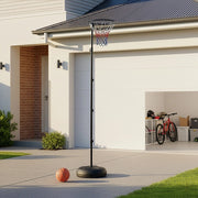 Netball Ring with Stand Portable Pole Height Adjustable V63-798747