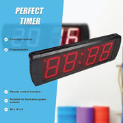 Digital Timer Interval Fitness Clock with LED Display for Home Gym Workouts