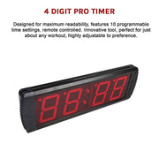 Digital Timer Interval Fitness Clock with LED Display for Home Gym Workouts