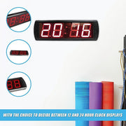 Digital Timer Interval Fitness Clock with LED Display for Home Gym Workouts