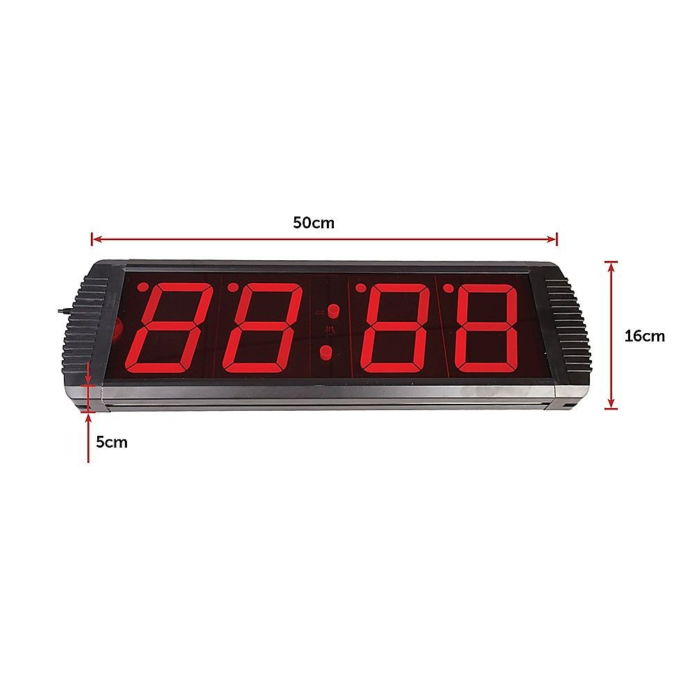 Digital Timer Interval Fitness Clock with LED Display for Home Gym Workouts