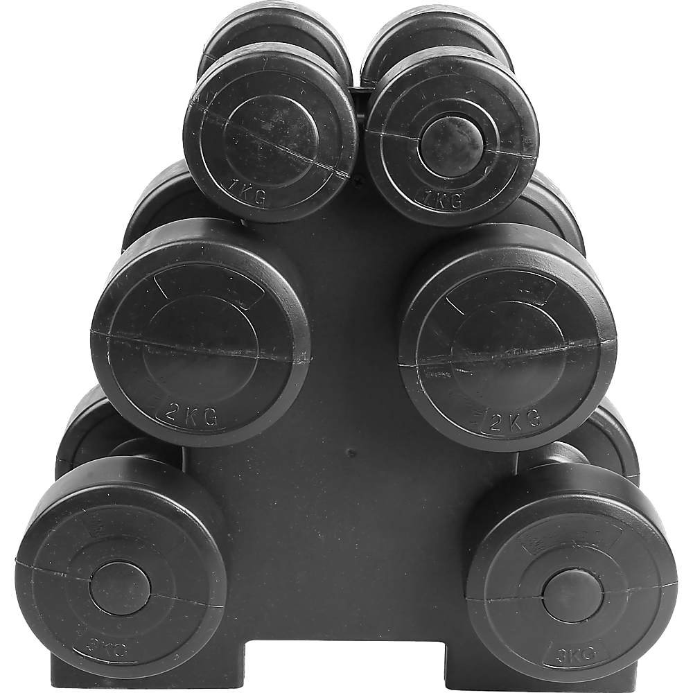 12kg Dumbbell Weights Set with Rack for Home Gym Training V63-798807