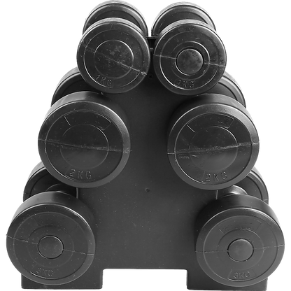 12kg Dumbbell Weights Set with Rack for Home Gym Training V63-798807