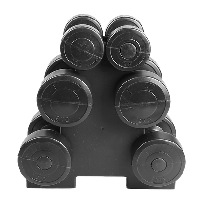 12kg Dumbbell Weights Set with Rack for Home Gym Training V63-798807