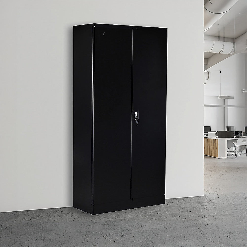 Two-Door Shelf Office Gym Filing Storage Locker Cabinet Safe V63-799127