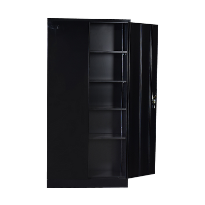 Two-Door Shelf Office Gym Filing Storage Locker Cabinet Safe V63-799127