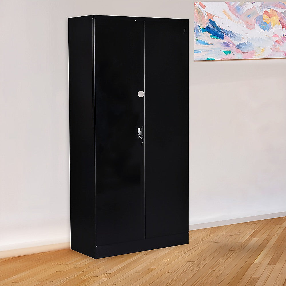 Two-Door Shelf Office Gym Filing Storage Locker Cabinet Safe V63-799127