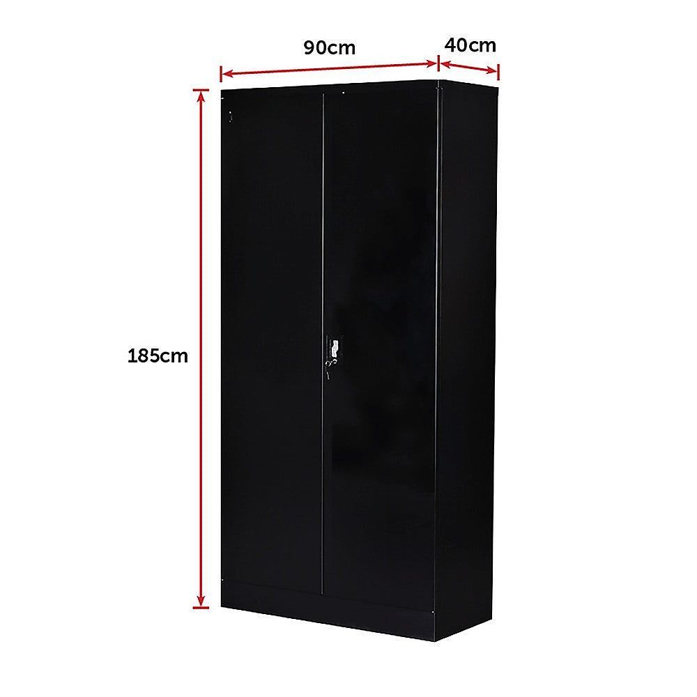 Two-Door Shelf Office Gym Filing Storage Locker Cabinet Safe V63-799127