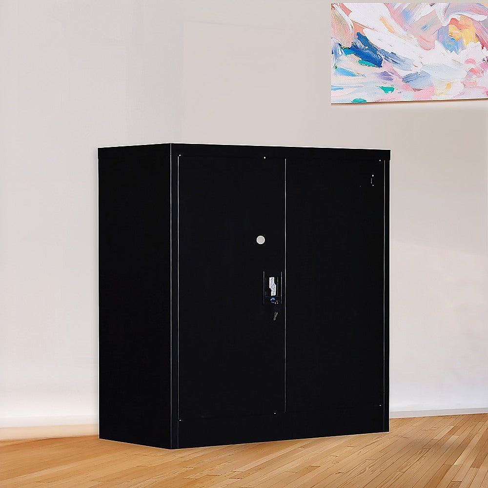 Two-Door Shelf Office Gym Filing Storage Locker Cabinet Safe V63-799167