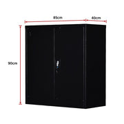Two-Door Shelf Office Gym Filing Storage Locker Cabinet Safe V63-799167