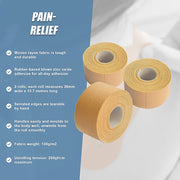 Premium Rigid Sports Strapping Tape - 3 Rolls of 38mm X 13.7M V63-799247