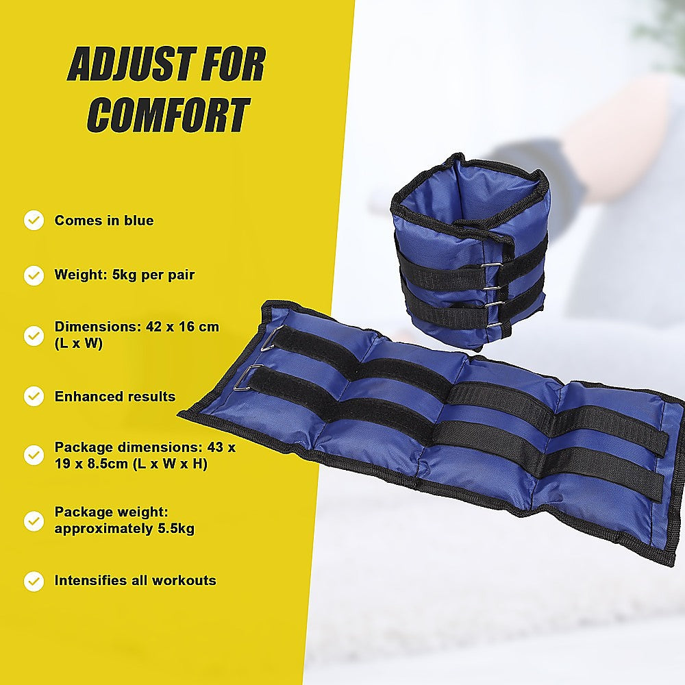 5kg Adjustable Ankle/Wrist Weight Straps V63-799287