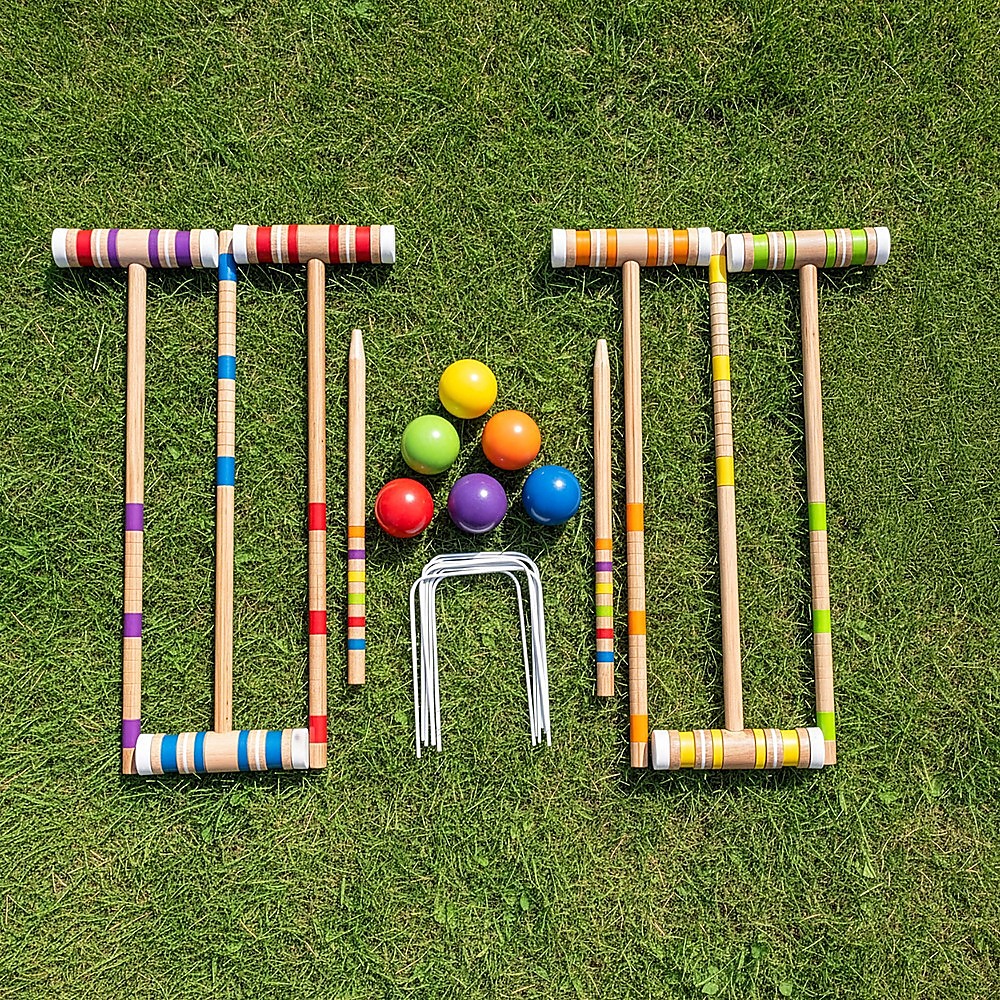 Croquet Set For Up To 6 Players Complete Outdoor Lawn Game Set For Family Gatherings And Events V63-799307